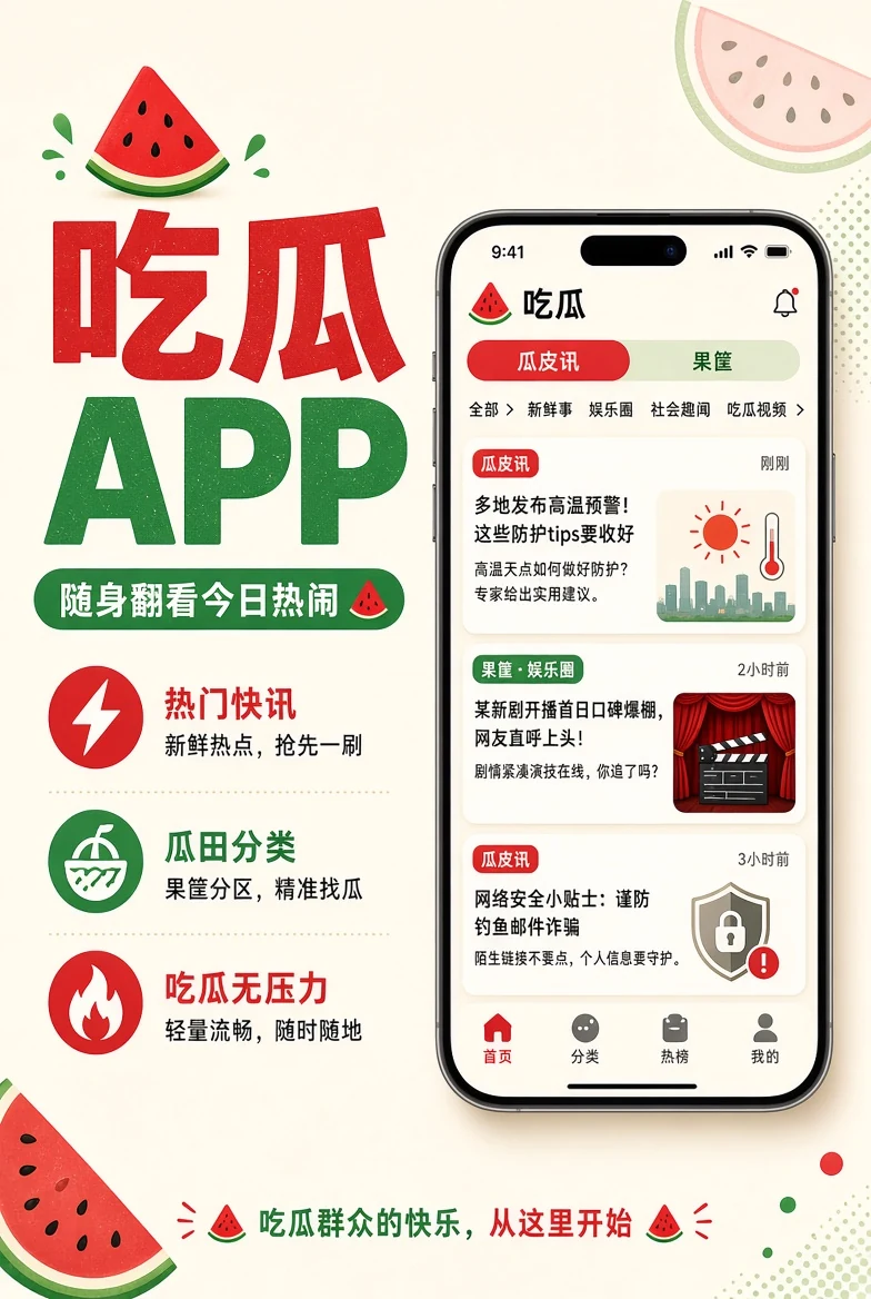 吃瓜APP移动端展示